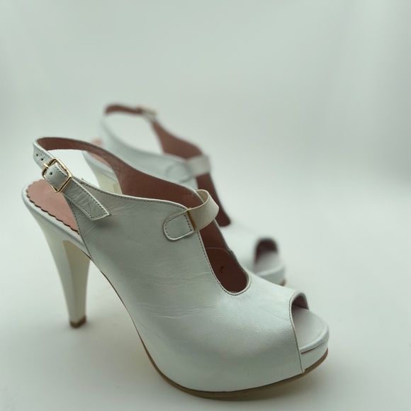 HANDMADE LEATHER WOMAN PLATFORM HEELS - Picture 9 of 12